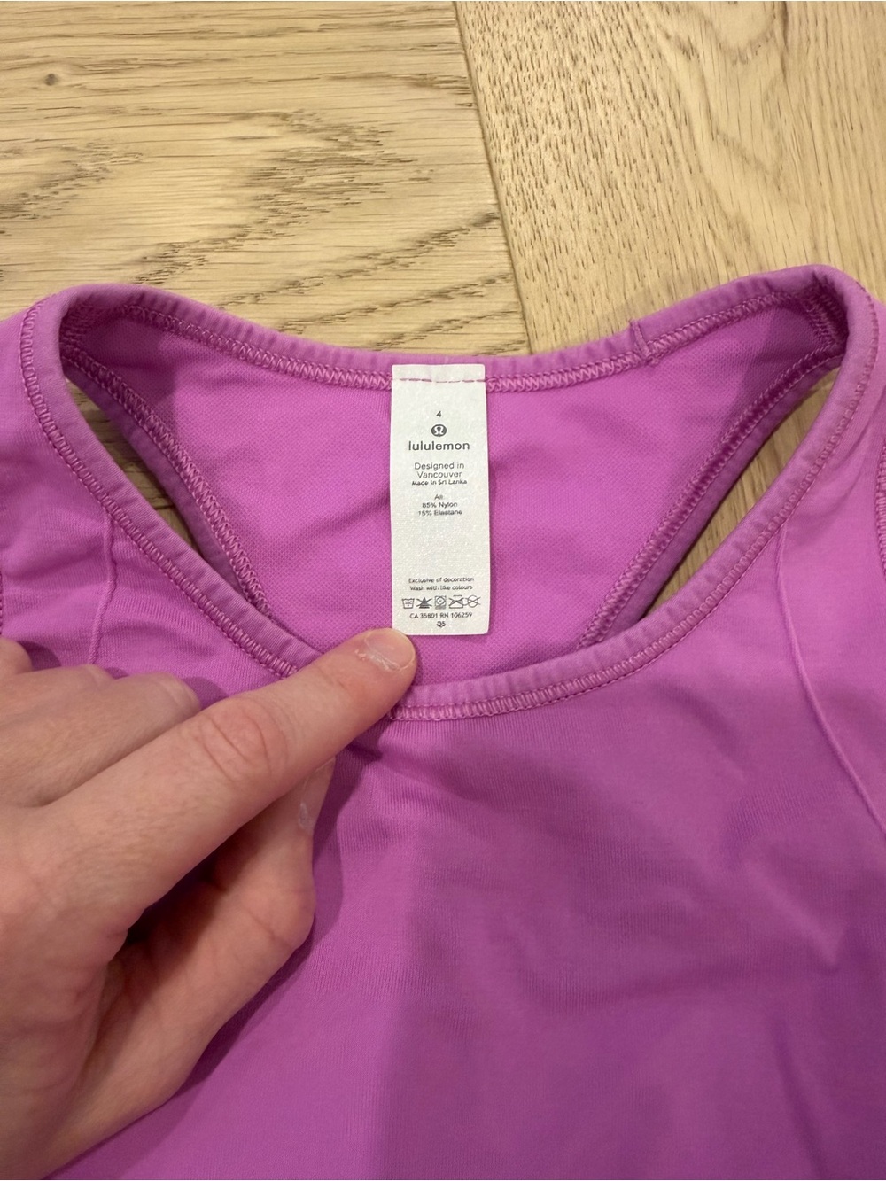 lululemon athletica Purple Racerback Crop Sports Bra - Picture 4 of 4